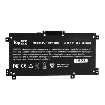 Аккумуляторная батарея TopON TOP-HP15BQ для HP, 11.6V, 4.6 А·ч, 55.8Wh, черный (TOP-HP15BQ)