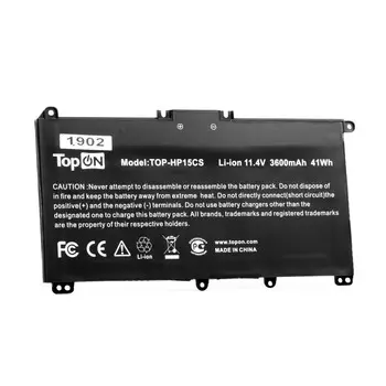 Аккумуляторная батарея TopON TOP-HP15CS для HP, 11.4V, 3.6 А·ч, 41Wh, черный (TOP-HP15CS)