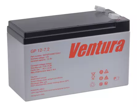 Аккумуляторная батарея для ИБП Ventura GP 12-7,2, 12V, 7.2Ah