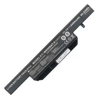 Аккумуляторная батарея W650BAT-6 для DNS, Clevo Clevo W650, W650SF, W650SH, W650SR, W655SR, W670SHQ, DNS 0170724, 0801482, 11.1V, 4000mAh, черный