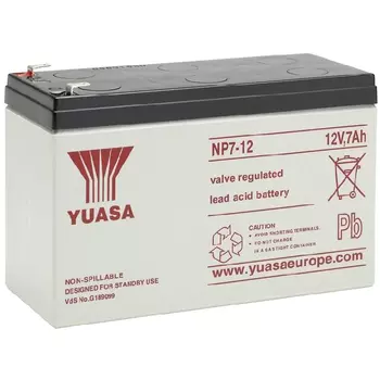 Аккумуляторная батарея Yuasa NP7-12, 12V 7Ah