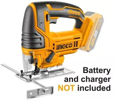 Аккумуляторный лобзик Ingco CJSLI8501, маятниковый ход, аккумуляторный, поставляется без аккумуляторов и зарядного устройства
