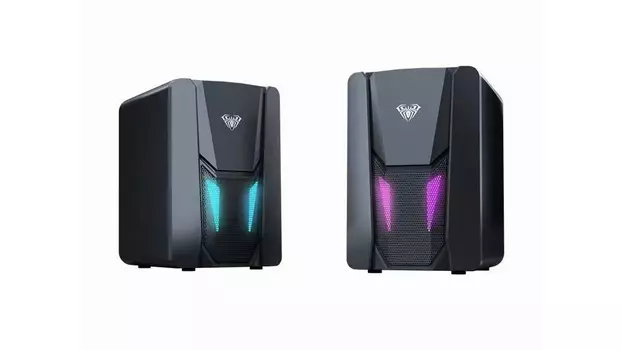 Акустика 2.0 AULA N-108, 6 Вт, подсветка, черный