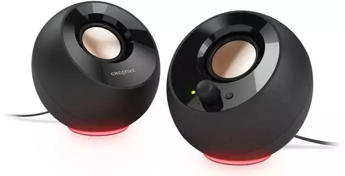 Акустика 2.0 Creative Pebble SE, 8.8 Вт, подсветка, черный (51MF1725AA000)