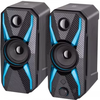 Акустика 2.0 Defender Solar 5, 20Вт, AUX, Bluetooth, подсветка, черный (65105)