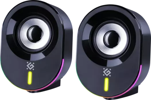 Акустика 2.0 Defender Solar 8, 10 Вт, Bluetooth, подсветка, черный (65938)