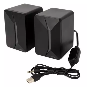 Акустика 2.0 HIPER Brighty, 6Вт, подсветка, черный (H-TK7)