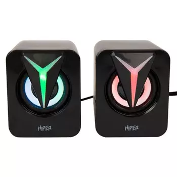 Акустика 2.0 HIPER Owl, 6Вт, подсветка, черный (H-TK12)