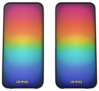 Акустика 2.0 GMNG OK-350, 8 Вт, AUX, Bluetooth, подсветка, черный (1531948)
