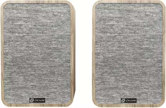 Акустика 2.0 Oklick OK-417A, 40 Вт, светлое дерево