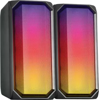 Акустика 2.0 QUMO Charisma, 15 Вт, Bluetooth, подсветка, черный (ВТ 0054)