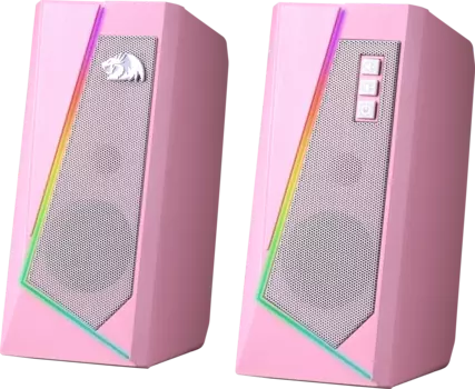 Акустика 2.0 Redragon Anvil, 6 Вт, подсветка, розовый (71776)