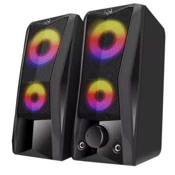 Акустика 2.0 SVEN 445, 6W, подсветка, черный (SV-018580)