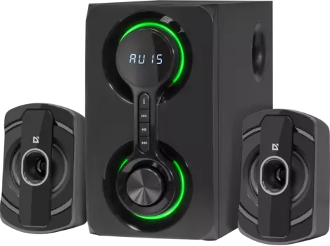 Акустика 2.1 Defender Eclipse, 40 Вт, FM, USB, SD, Bluetooth, подсветка, черный (65593)