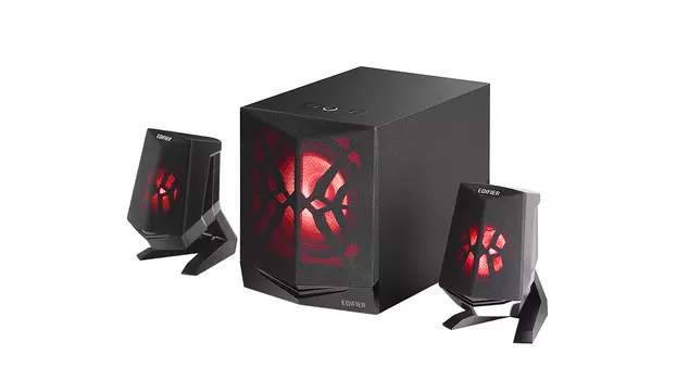 Акустика 2.1 Edifier X230, 28 Вт, AUX, Bluetooth, подсветка, черный (2D802AA)