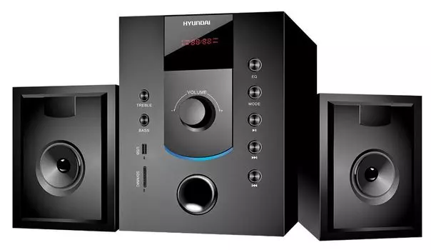 Акустика 2.1 Hyundai H-HA200, 49 Вт, FM, SD, черный