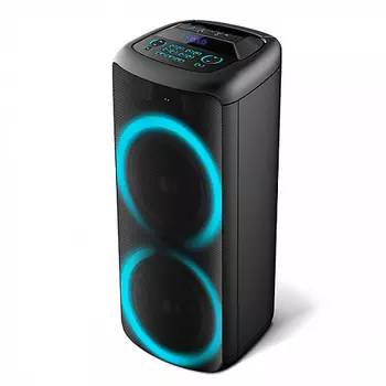 Акустика BQ PBS2006, 100 Вт, FM, AUX, USB, microSD, Bluetooth, подсветка, черный