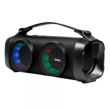 Портативная акустика 2.0 Dialog AP-12, 15 Вт, FM, AUX, USB, Bluetooth, подсветка, черный (AP-12)