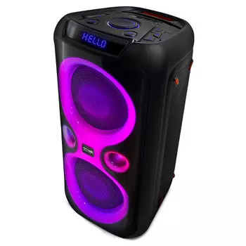 Портативная акустика BQ PBS1007, 25 Вт, FM, AUX, USB, microSD, Bluetooth, подсветка, черный