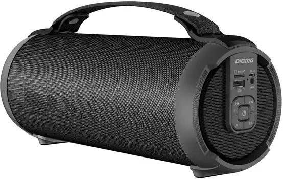 Портативная акустика Digma D-PS1520, 16 Вт, FM, AUX, USB, microSD, Bluetooth, черный (SP1520B)