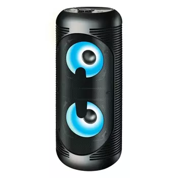 Портативная акустика Ginzzu GM-210, 29 Вт, FM, USB, microSD, Bluetooth, подсветка, черный