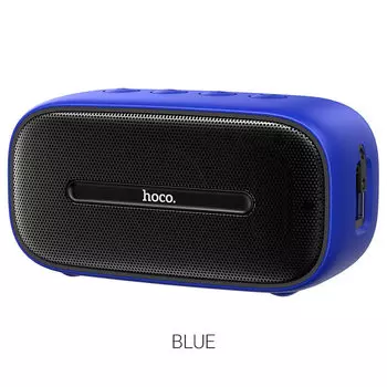 Акустика портативная Hoco BS43 Cool sound, 5Вт, FM, AUX, microSD, Bluetooth, синий (6931474738424)