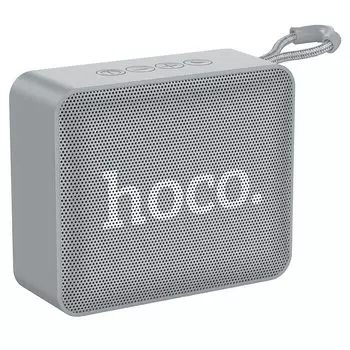 Портативная акустика Hoco BS51 Gold brick, 5 Вт, FM, AUX, USB, microSD, Bluetooth, серый (780751)