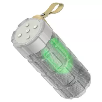 Портативная акустика Hoco HC7, 10 Вт, FM, AUX, USB, microSD, Bluetooth, подсветка, серый (6931474749765)