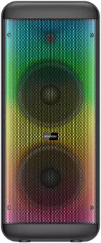 Портативная акустика Hyundai H-MC1235, 100 Вт, FM, AUX, USB, microSD, Bluetooth, подсветка, черный