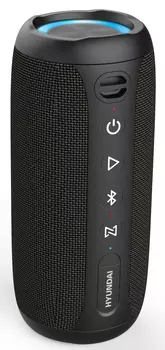 Портативная акустика Hyundai H-PAC610, 20 Вт, AUX, microSD, Bluetooth, подсветка, темно-синий (1466669)