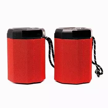 Акустика портативная L16, AUX, USB, microSD, Bluetooth, красный (119078)