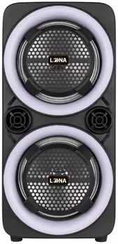 Акустика портативная LOONA PartySOUND L33, 60Вт, FM, AUX, USB, microSD, Bluetooth, подсветка, черный