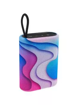 Акустика портативная Perfeo Bang, 5Вт, FM, AUX, USB, microSD, Bluetooth, принт (волны) (PF_D0042)