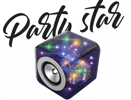 Акустика портативная SmartBuy PARTY STAR, 3Вт, AUX, Bluetooth, подсветка, черный (SBS-500)