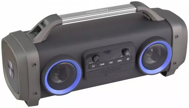 Портативная акустика SmartBuy Valkyr, 22 Вт, FM, AUX, USB, microSD, Bluetooth, подсветка, черный (SBS-115)