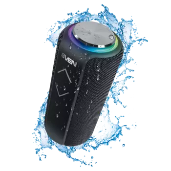 Акустика портативная SVEN PS-275, 12Вт, FM, AUX, USB, microSD, Bluetooth, подсветка, черный (SV-020866)