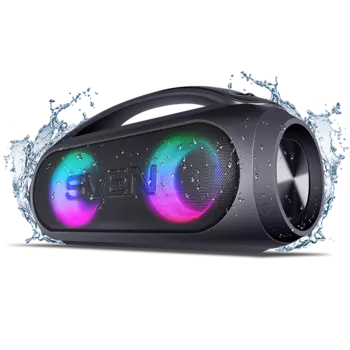 Портативная акустика SVEN PS-380, 40 Вт, FM, AUX, Bluetooth, подсветка, черный (SV-021290)