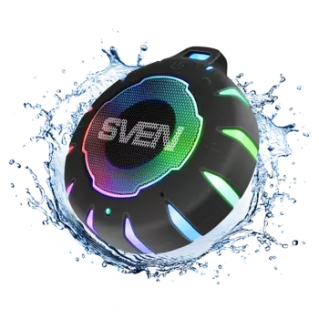 Акустика портативная SVEN PS-95, 7Вт, Bluetooth, подсветка, черный (SV-019792)