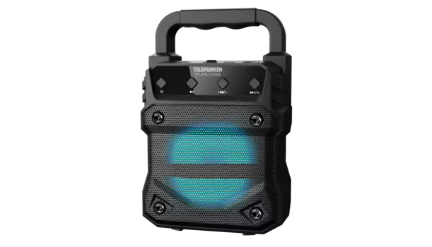Акустика портативная Telefunken TF-PS1235B, 9Вт, AUX, USB, microSD, Bluetooth, подсветка, черный (TF-PS1235B(ЧЕРНЫЙ))