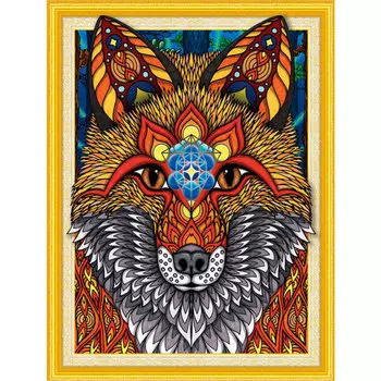 Алмазная мозаика ОСТРОВ СОКРОВИЩ "Рыжая лисица", 1 шт, 50 смx40 см (662448)