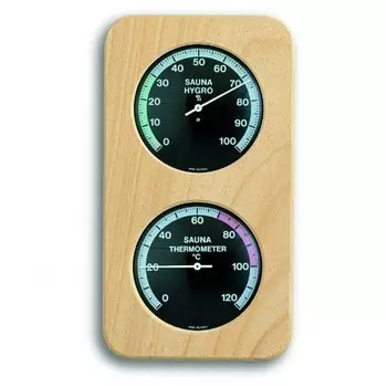 Аналоговый термогигрометр для сауны с деревянной рамой TFA 40.1004 {40.1004}