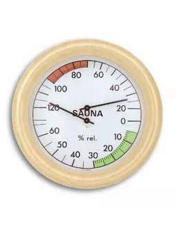 Аналоговый термогигрометр для сауны с деревянной рамой TFA 40.1006 {40.1006}