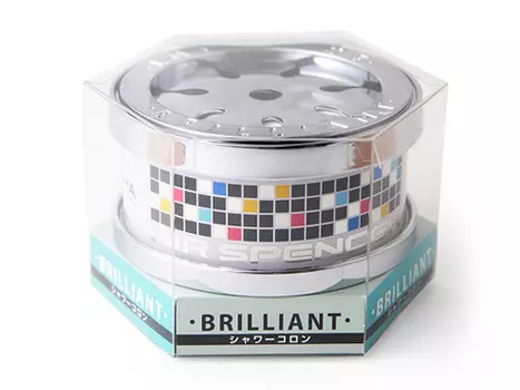 Ароматизатор автомобильный на приборную панель EIKOSHA BRILLIANT , меловой, MARINE SQUASH/морская свежесть (H-41)