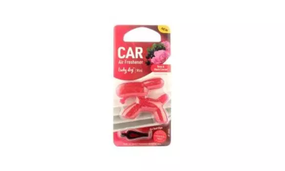 Ароматизатор на кондиционер kogado Lucky Dog Mini, полимер, Rose&Black Currant (3355)