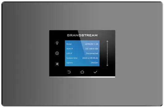 АТС Grandstream UCM6302, аналоговых внутренних линий 2, 1000 абонентов, WAN: 1x1 Гбит/с, LAN: 1x1 Гбит/с, серый (UCM6302)