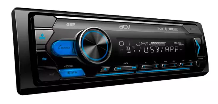Автомагнитола ACV, 1 DIN, 4x4x50Вт, Bluetooth, черный (40305)
