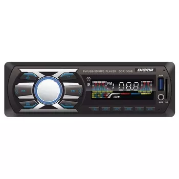 Автомагнитола Digma DCR-300G, 1 DIN, 4x45 Вт, USB