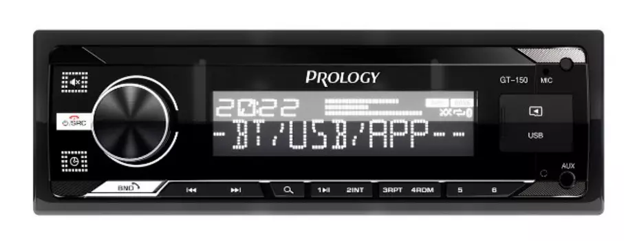 Автомагнитола Prology, 1 DIN, Bluetooth (PRGT150)