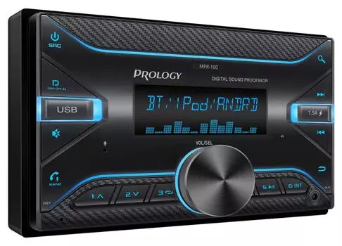 Автомагнитола Prology MPR-100, 2 DIN, 4x55 Вт, USB, Bluetooth, черный (PRMPR100)