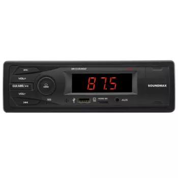 Автомагнитола SoundMAX SM-CCR3064F, 1 DIN, 4x40 Вт, USB, черный